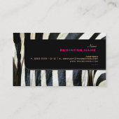 Zebra skin, life animal business cards visitenkarte (Rückseite)