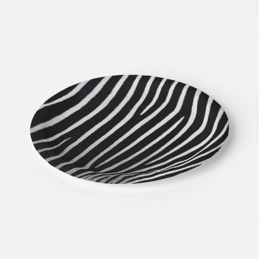 Zebra Skin Pappteller (Schrägansicht)