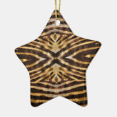 Zebra Skin Pattern Keramik Ornament (Links)