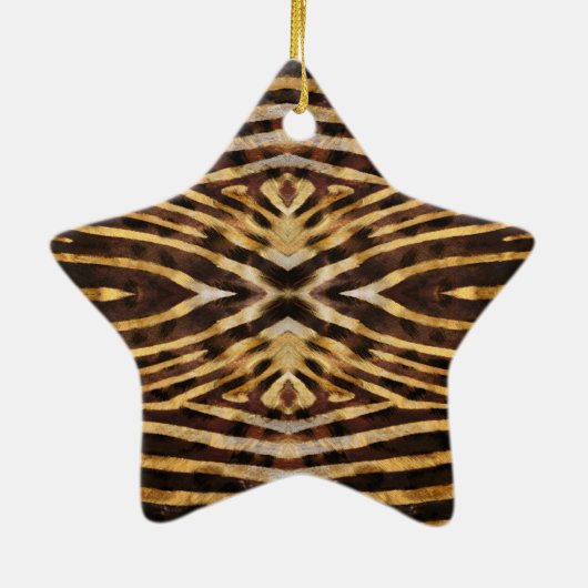 Zebra Skin Pattern Keramik Ornament (Hinten)