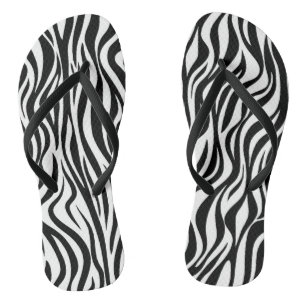 Zebra Skin Print Flip Flops Badesandalen