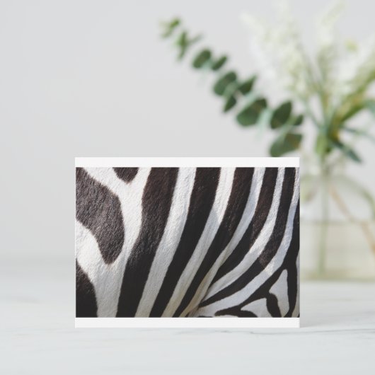 Zebra Skin Print Postkarte (Stehend Vorderseite)