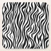 Zebra Skin Print Rechteckiger Pappuntersetzer (Vorderseite)