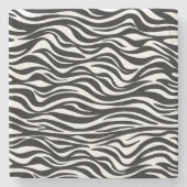 Zebra Skin Print Steinuntersetzer (Vorderseite)