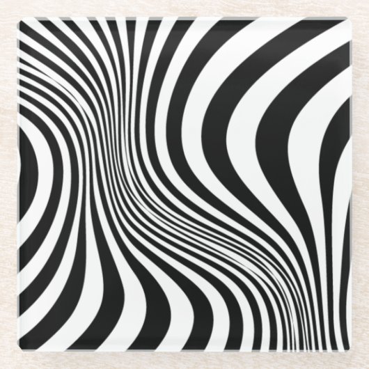 Zebra Skin Print Texture Pattern-88488 Glasuntersetzer (Vorderseite)