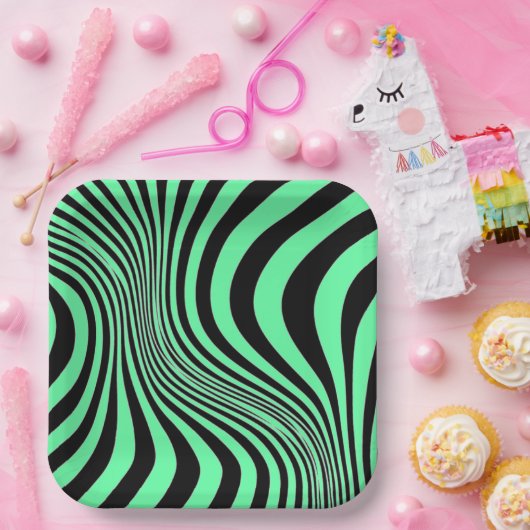 Zebra Skin Print Texture Pattern-88488 Pappteller (Party)