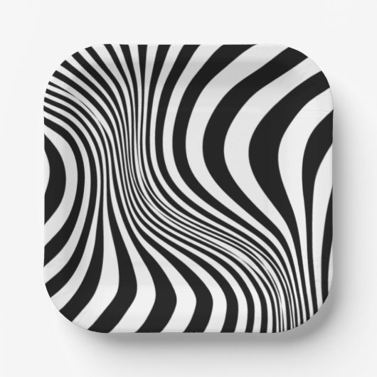 Zebra Skin Print Texture Pattern-88488 Pappteller (Vorderseite)