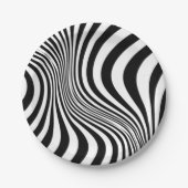 Zebra Skin Print Texture Pattern-88488 Pappteller (Vorderseite)