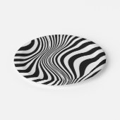 Zebra Skin Print Texture Pattern-88488 Pappteller (Schrägansicht)
