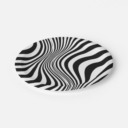 Zebra Skin Print Texture Pattern-88488 Pappteller (Schrägansicht)