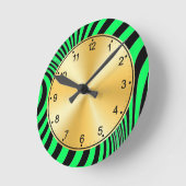 Zebra Skin Print Texture Pattern-88488 Runde Wanduhr (Winkel)