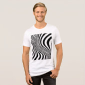 Zebra Skin Print Texture Pattern-88488 Tri-Blend Shirt (Vorderseite voll)