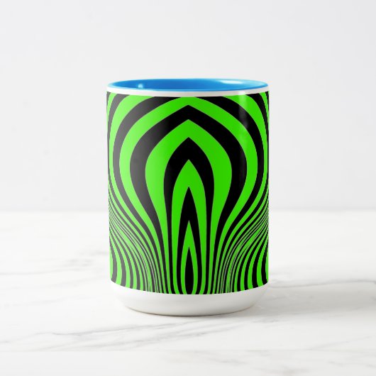 Zebra Skin Print Texture Pattern-88488 Zweifarbige Tasse (Mittel)