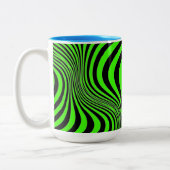 Zebra Skin Print Texture Pattern-88488 Zweifarbige Tasse (Links)