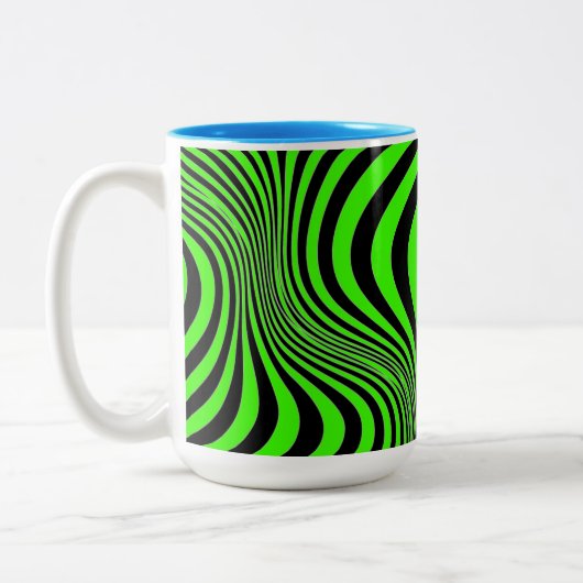 Zebra Skin Print Texture Pattern-88488 Zweifarbige Tasse (Links)
