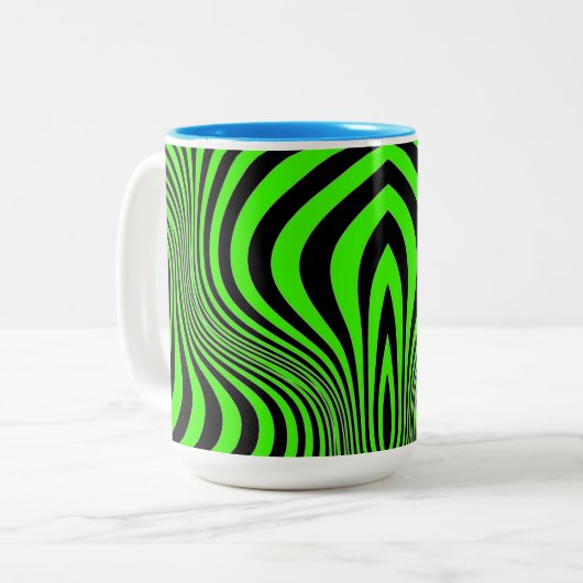 Zebra Skin Print Texture Pattern-88488 Zweifarbige Tasse (Vorderseite Links)