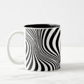 Zebra Skin Print Texture Pattern-88488 Zweifarbige Tasse (Links)