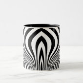 Zebra Skin Print Texture Pattern-88488 Zweifarbige Tasse (Mittel)