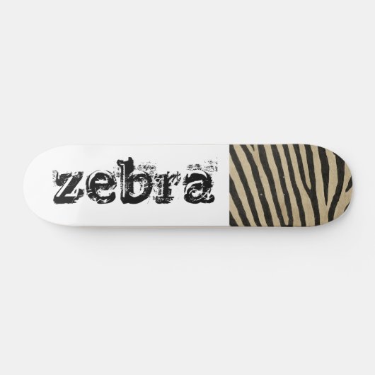 Zebra Skin Skateboard (Horizontal)
