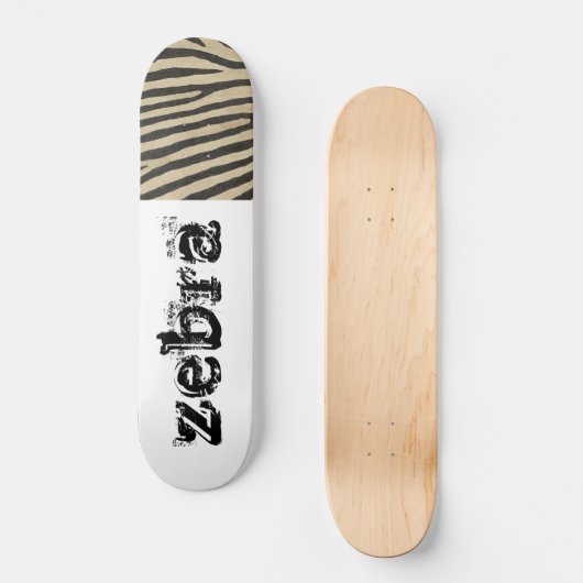 Zebra Skin Skateboard (Vorderseite)