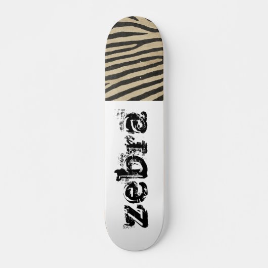 Zebra Skin Skateboard (Vorne)