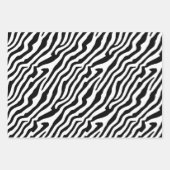 Zebra Skin Textur Streifen schwarz und weiß Geschenkpapier Set (Vorderseite)