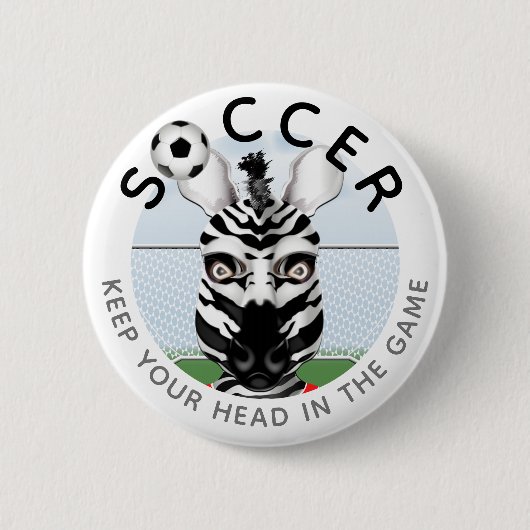 Zebra Soccer Button (Vorderseite)