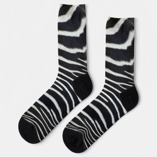 Zebra Socken (Linkes Detail)