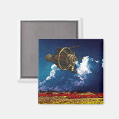 Zebra Space Patrol Magnet (Vorderseite/Rückseite)