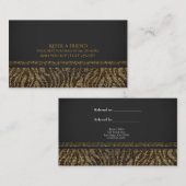 Zebra Sparkle Sequins Glam Chic Refer a Friend Empfehlungskarte (Vorne/Hinten)