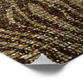 Zebra Sparkle Sequins Glam Party Poster Banner (Ecke)