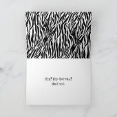 Zebra-Spaß für Angesagte Substitution Operation Karte (Innenseite)