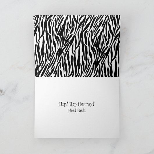 Zebra-Spaß für Angesagte Substitution Operation Karte (Innenseite)