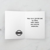 Zebra Special Relative Geburtstagspersonalize Karte (Innenseite)