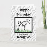 Zebra Special Relative Geburtstagspersonalize