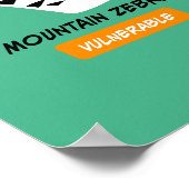 Zebra Species Art Poster (Ecke)