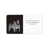 Zebra Spiel Adressaufkleber (Vorne)