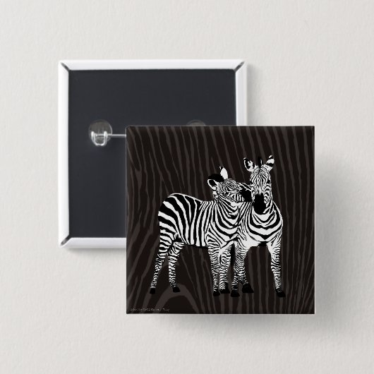 Zebra Spiel Button (Vorne & Hinten)