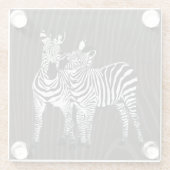 Zebra Spiel Glasuntersetzer (Rückseite)