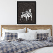 Zebra Spiel Leinwanddruck (Insitu (Schlafzimmer))