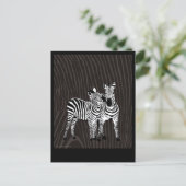 Zebra Spiel Postkarte (Stehend Vorderseite)