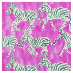 ZEBRA-SPIEL schickes Safari-Aquarell Stoff