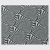 Zebra Spiral Muster optisches Papier Geschenkpapier (Flach)