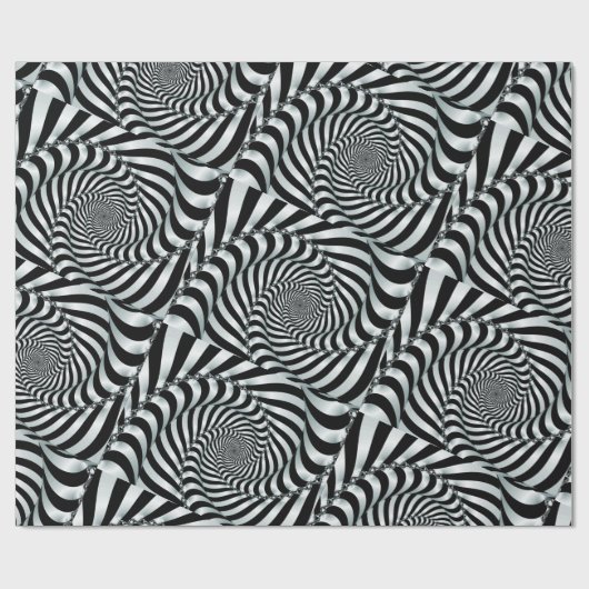 Zebra Spiral Muster optisches Papier Geschenkpapier (Flach)