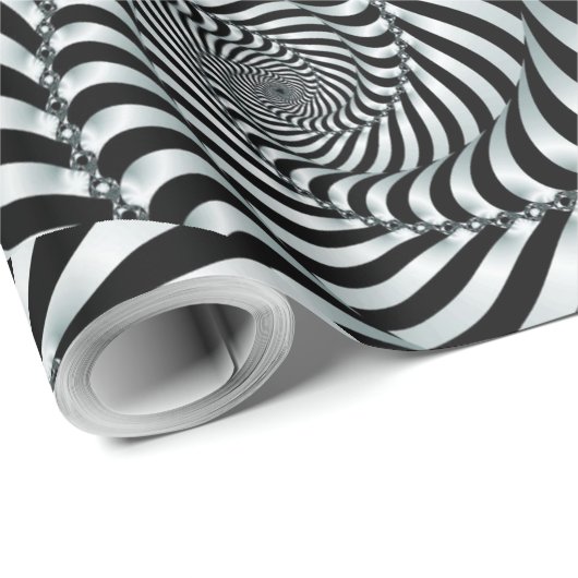 Zebra Spiral Muster optisches Papier Geschenkpapier (Rolleneckpunkt)