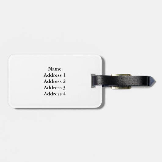 Zebra springt vor Freude Gepäckanhänger (Rückseite horizontal)