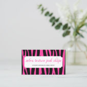 Zebra Sprinkles Textur Pink Form Rahmen Visitenkarte (Stehend Vorderseite)