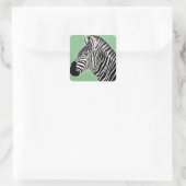 Zebra Square Sticker (Tasche)