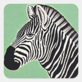 Zebra Square Sticker (Vorderseite)