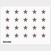 Zebra Star Stickers (Blatt)